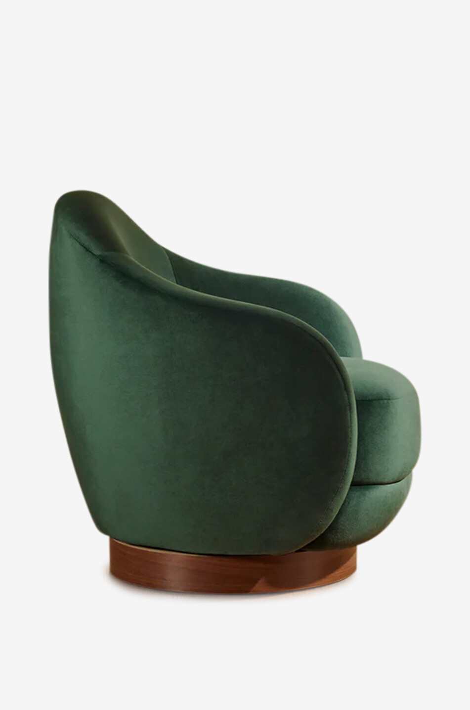 MAISON SARAH LAVOINE Fauteuil pivotant en tissu bouclette Bozzolo - Grand Modèle Maison VERT 3