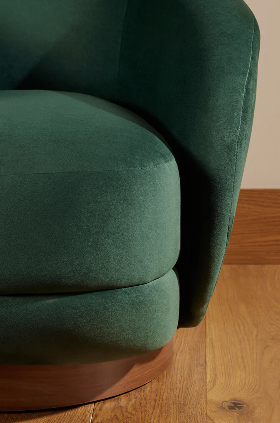 MAISON SARAH LAVOINE Fauteuil pivotant en tissu bouclette Bozzolo - Grand Modèle Maison VERT 2