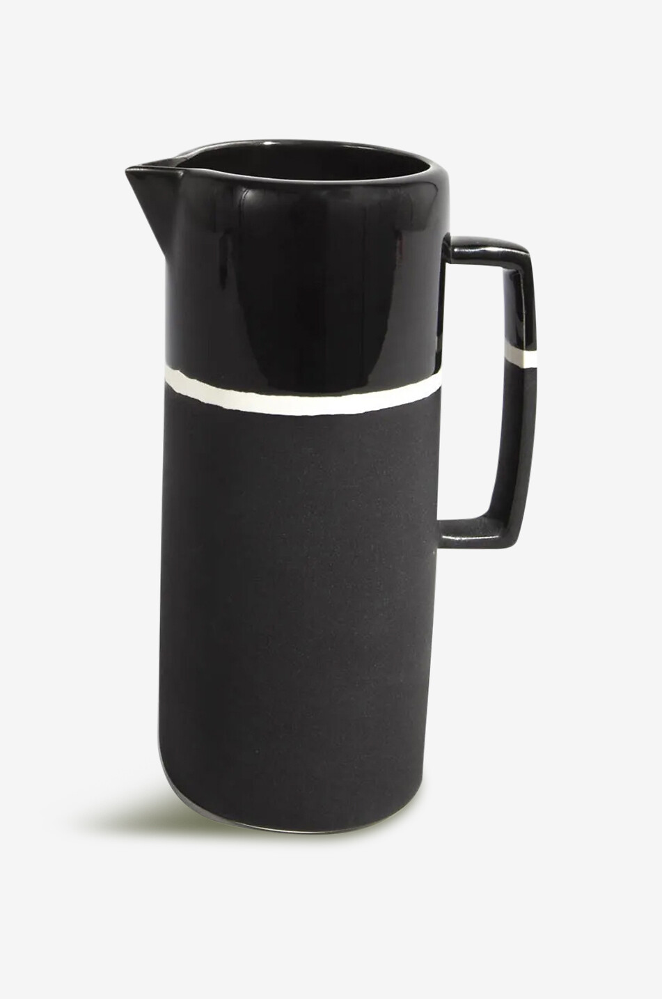 MAISON SARAH LAVOINE Pichet bicolore en céramique Sicilia Maison NOIR 1