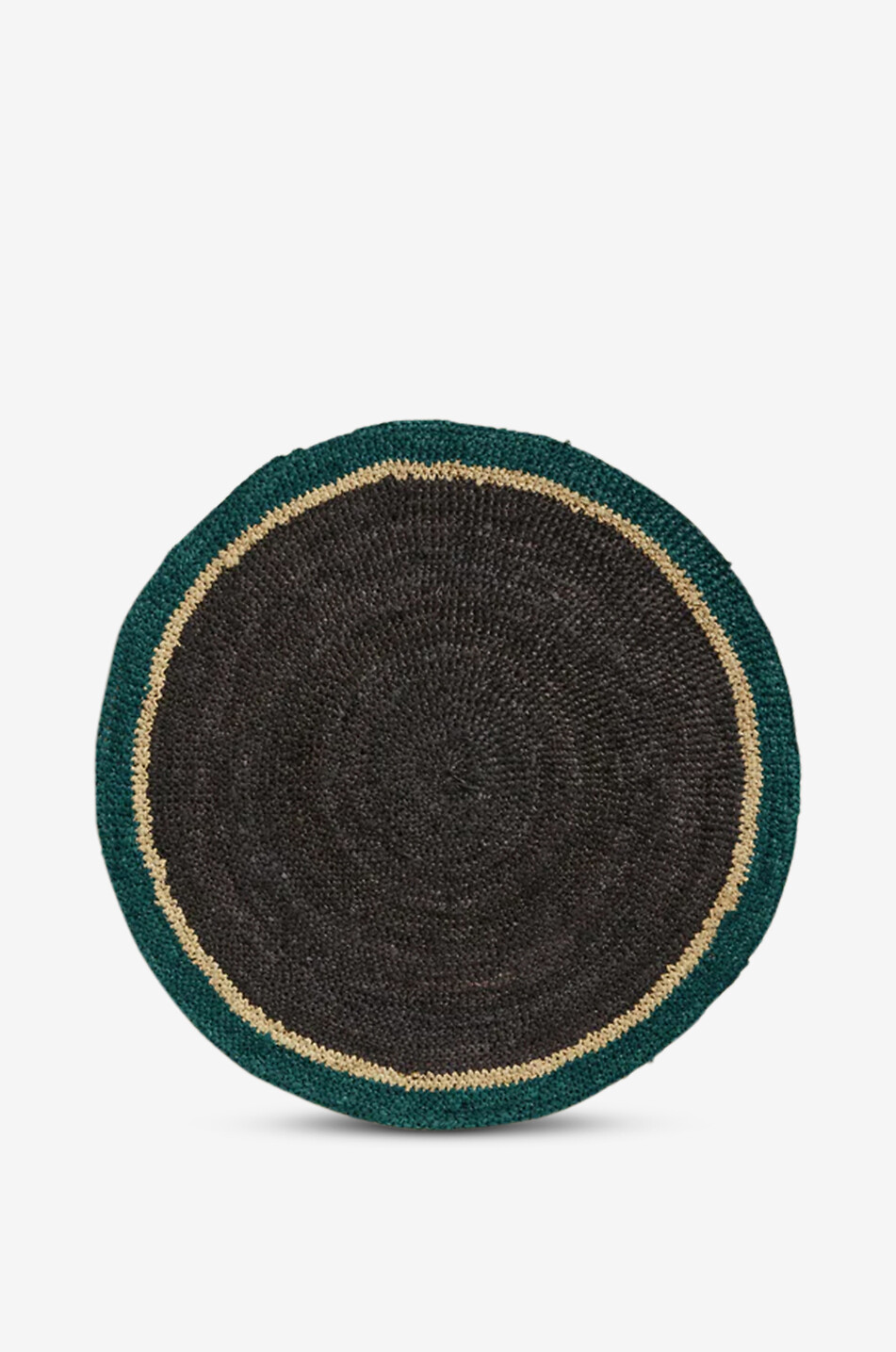 MAISON SARAH LAVOINE Globe round braided place mat - D38 Home BLACK 1