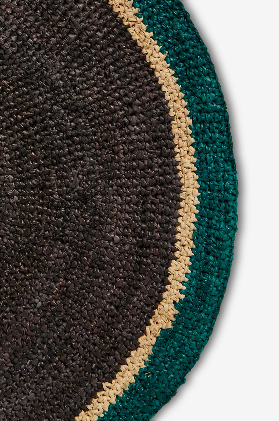 MAISON SARAH LAVOINE Globe round braided place mat - D38 Home BLACK 2