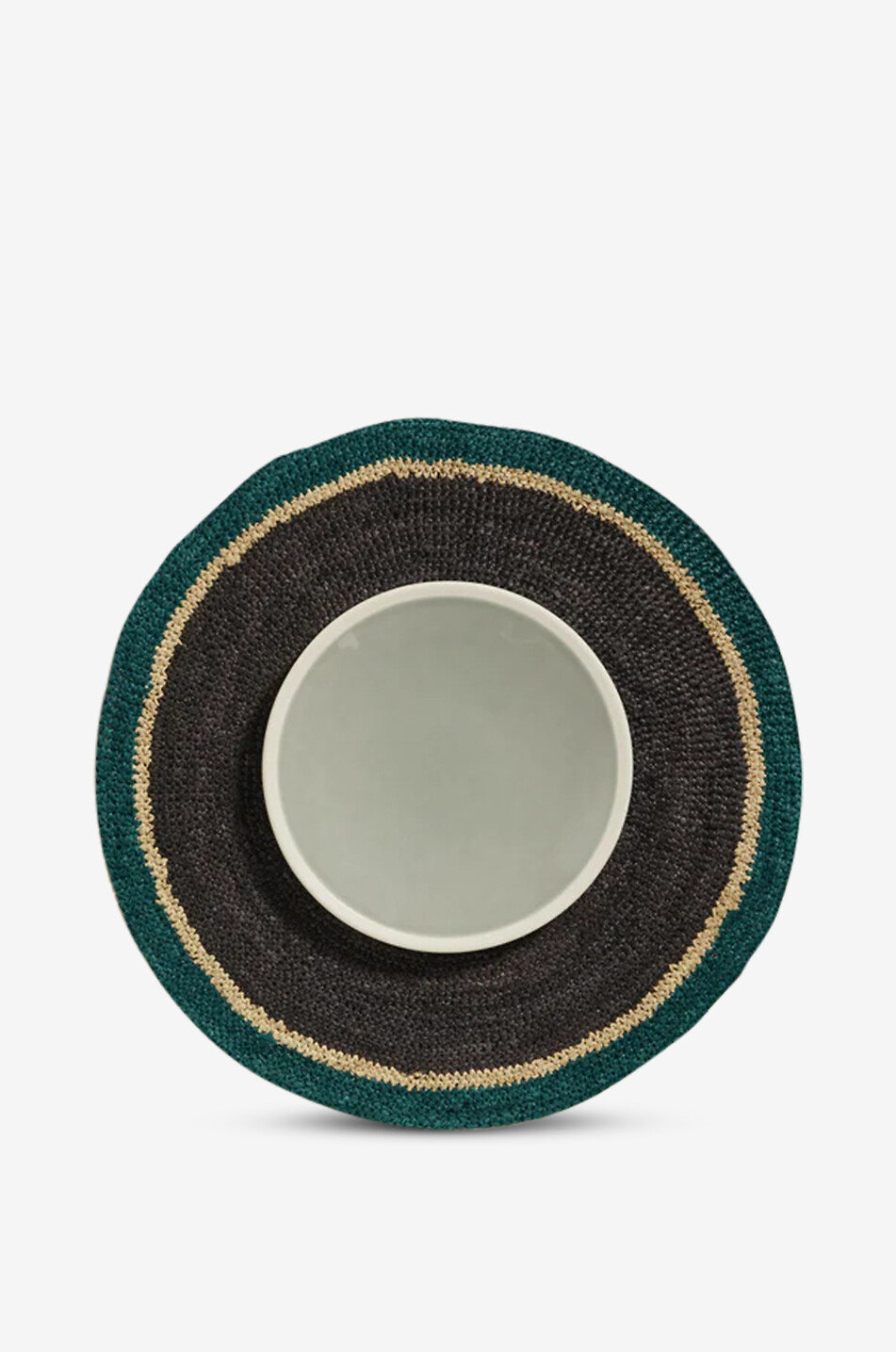 MAISON SARAH LAVOINE Globe round braided place mat - D38 Home BLACK 3