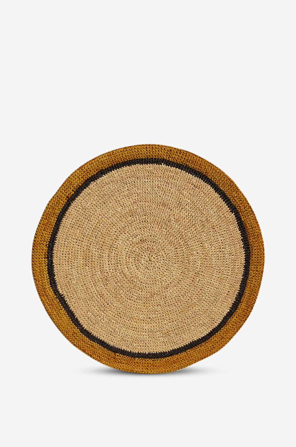 Globe round braided place mat - D38