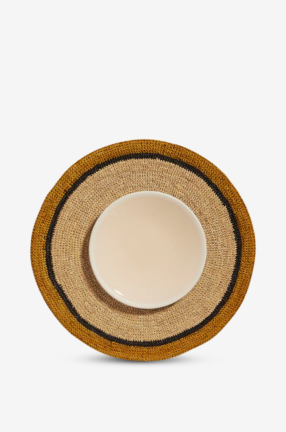 MAISON SARAH LAVOINE Globe round braided place mat - D38 Home ORANGE 3