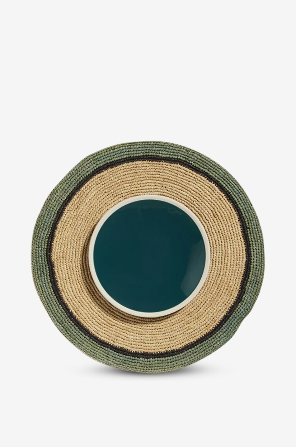 MAISON SARAH LAVOINE Globe round braided place mat - D38 Home GREEN 3