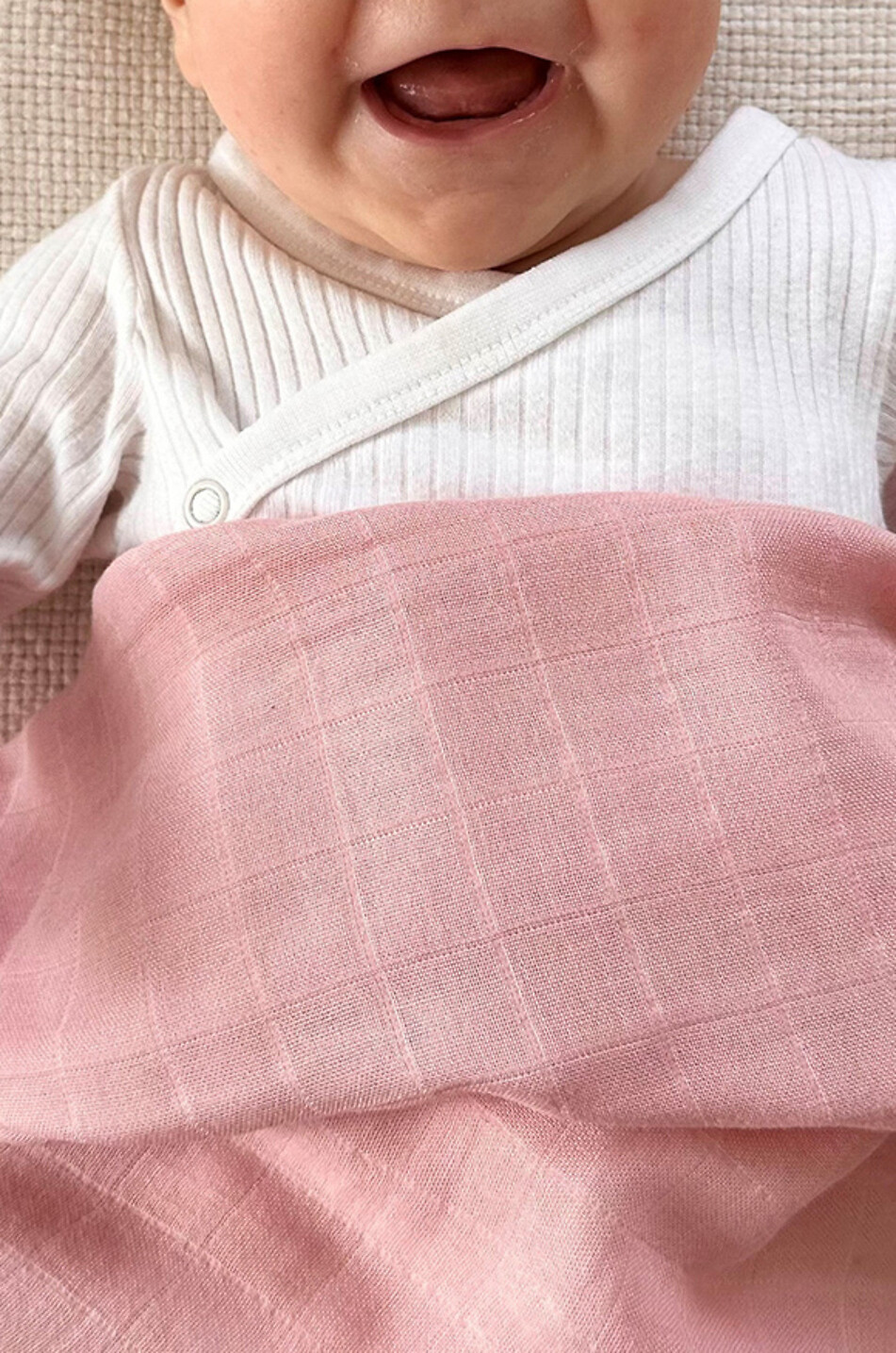 JOLI NOUS Babytuch Le Lange XL Rose Baby HELLROSA 3