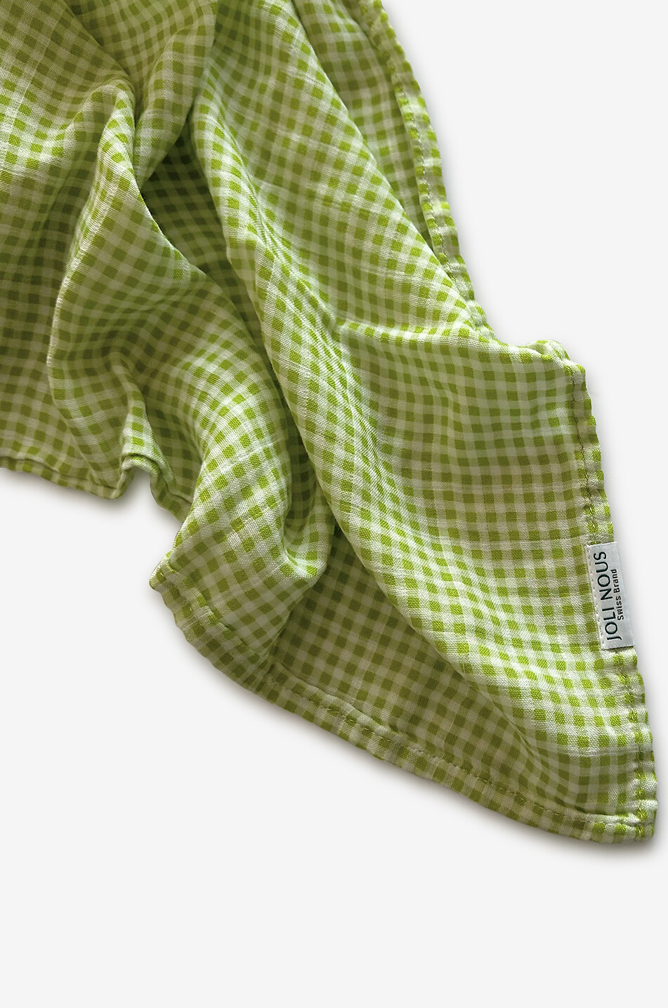 JOLI NOUS Babytuch Le Lange XL Vichy Baby GRÜN 2