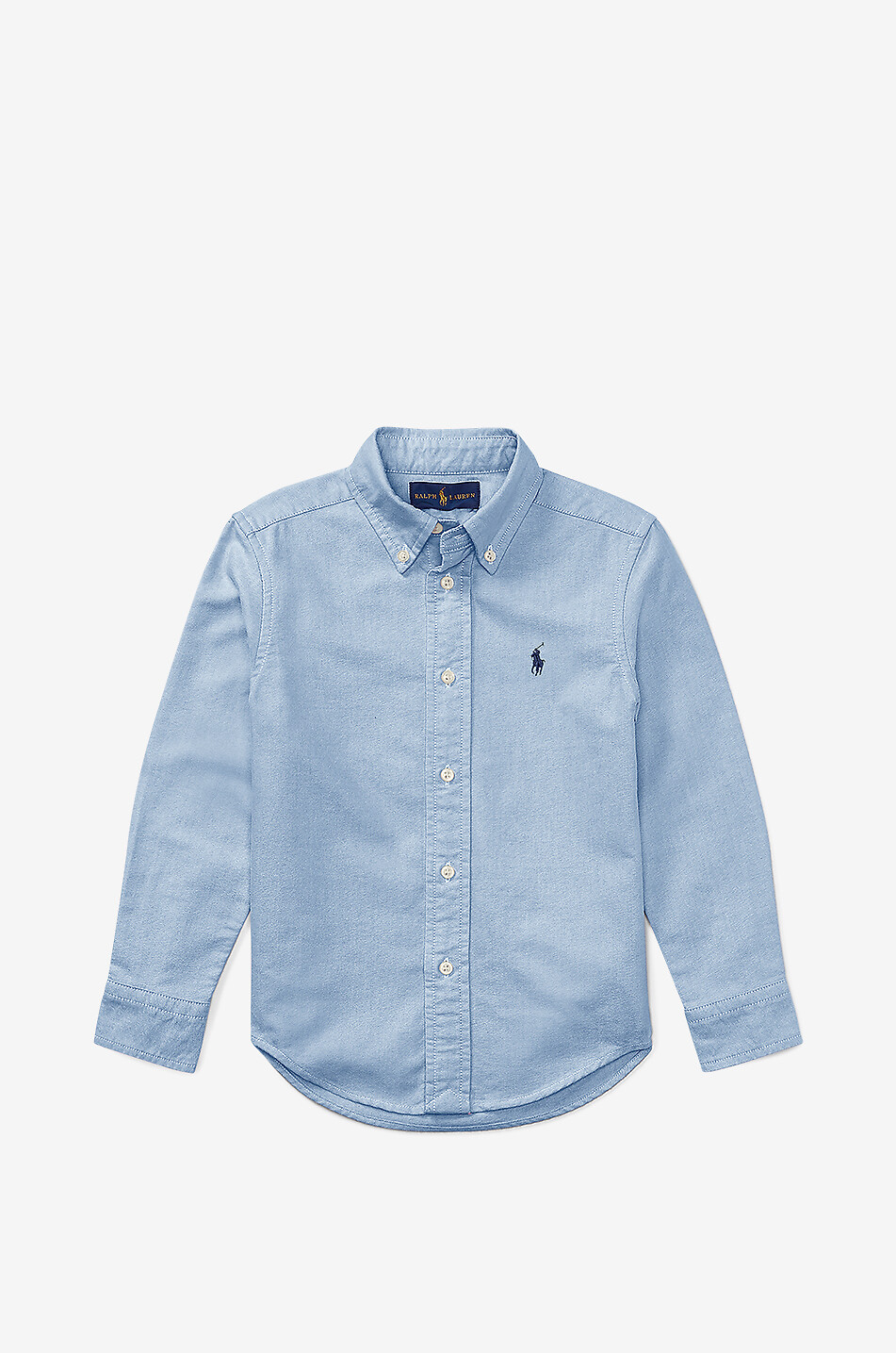 Chemise garçon en denim de coton Pony