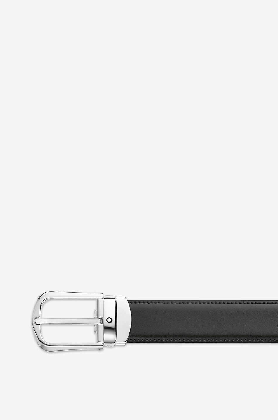 MONTBLANC Reversible belt in black and brown smooth leather Men BLACK 2