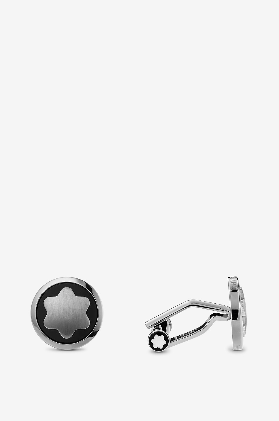MONTBLANC Manschettenknöpfe mit Onyx Montblanc Star Herren SILBER 1