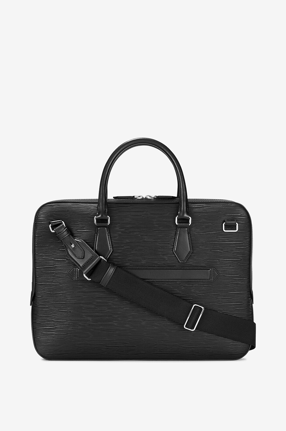 MONTBLANC Schmale Aktentasche in Rindentextur Meisterstück 4810 Herren SCHWARZ 3