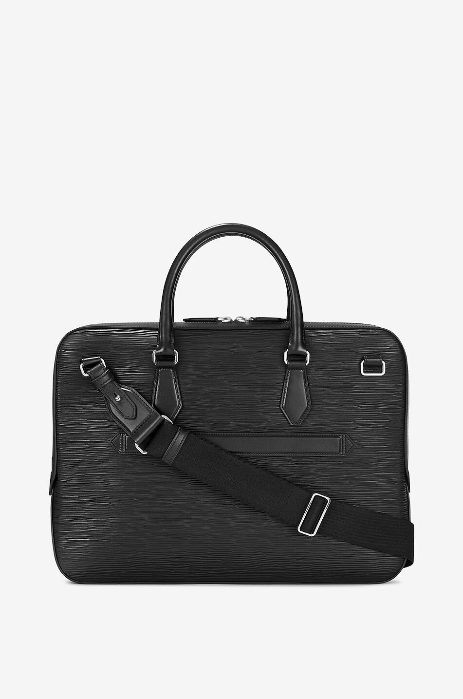 MONTBLANC Schmale Aktentasche in Rindentextur Meisterstück 4810 Herren SCHWARZ 4