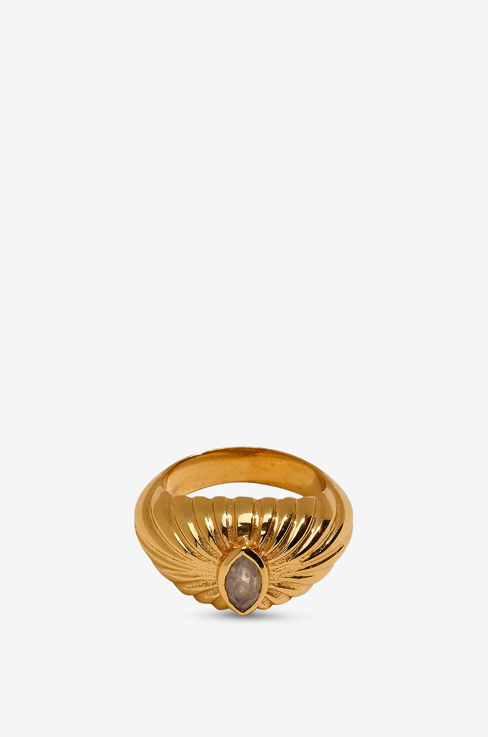 UCCIANI Goldener Ring mit Stein Mum Damen CREMEFARBEN 1