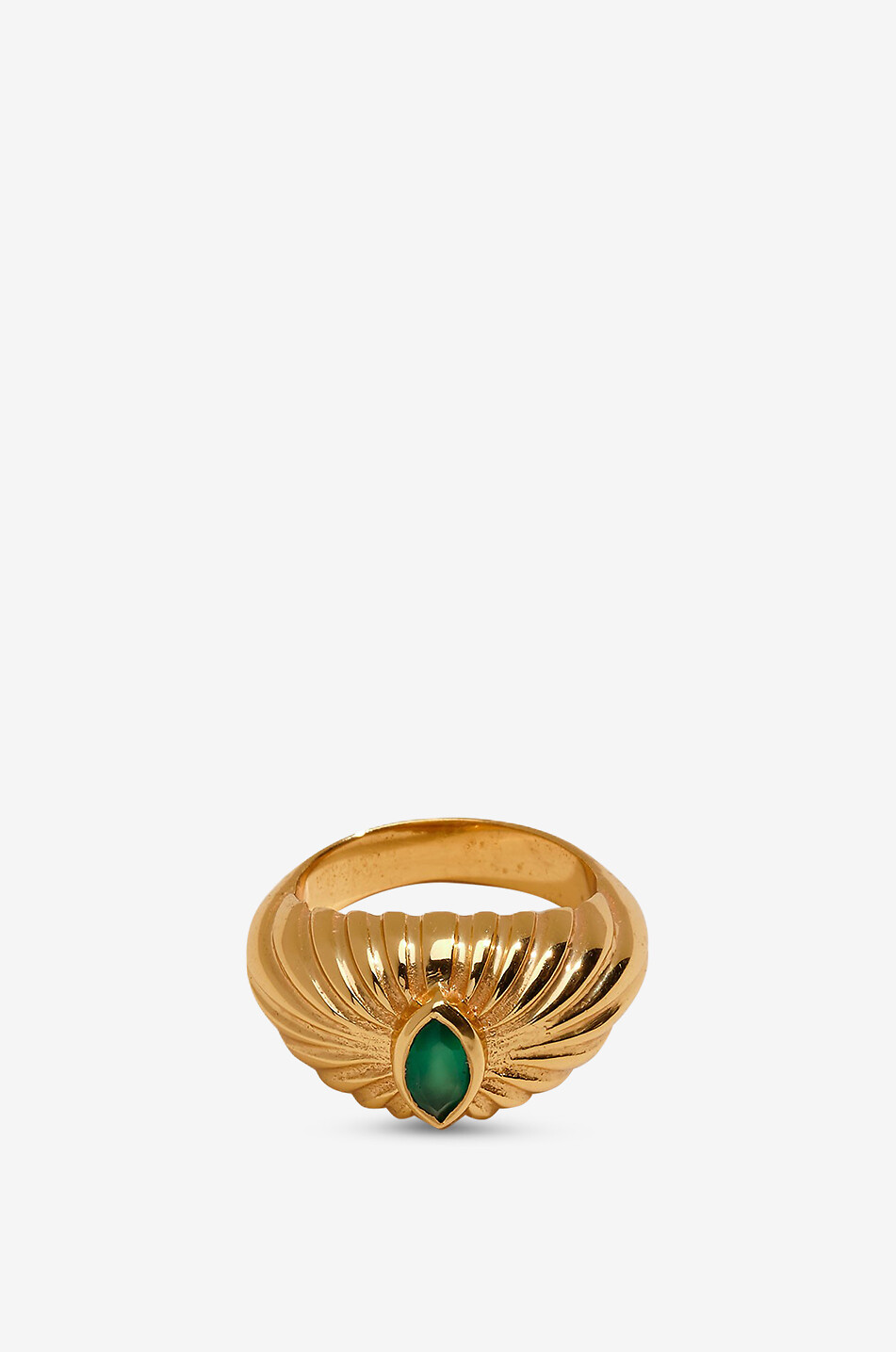 Bague dorée ornée d'une pierre Mum