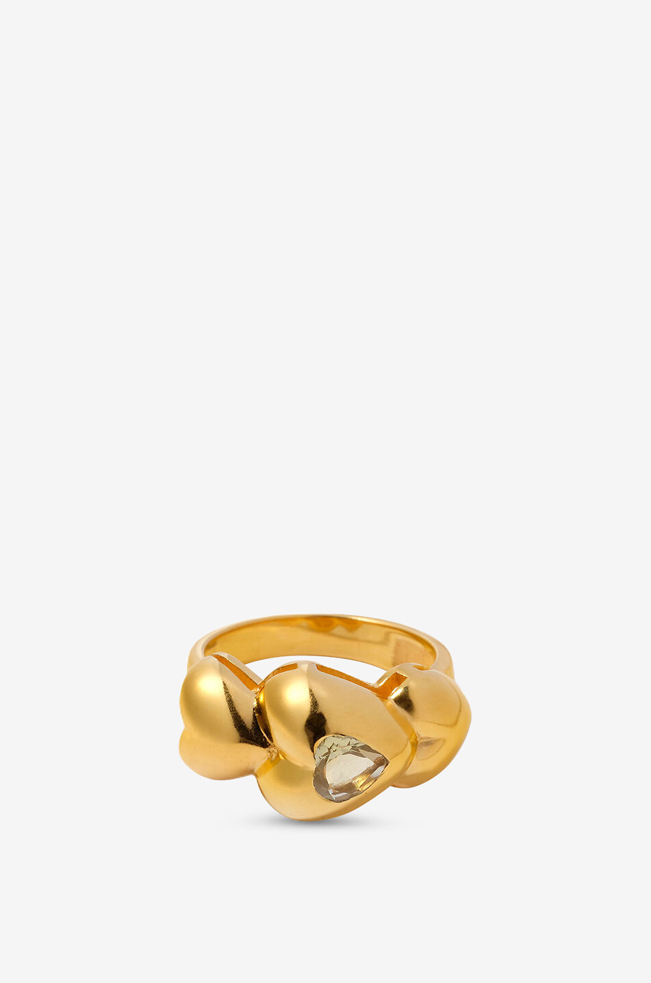 UCCIANI Bague dorée ornée d'une pierre Joli Coeur Femme JAUNE 1