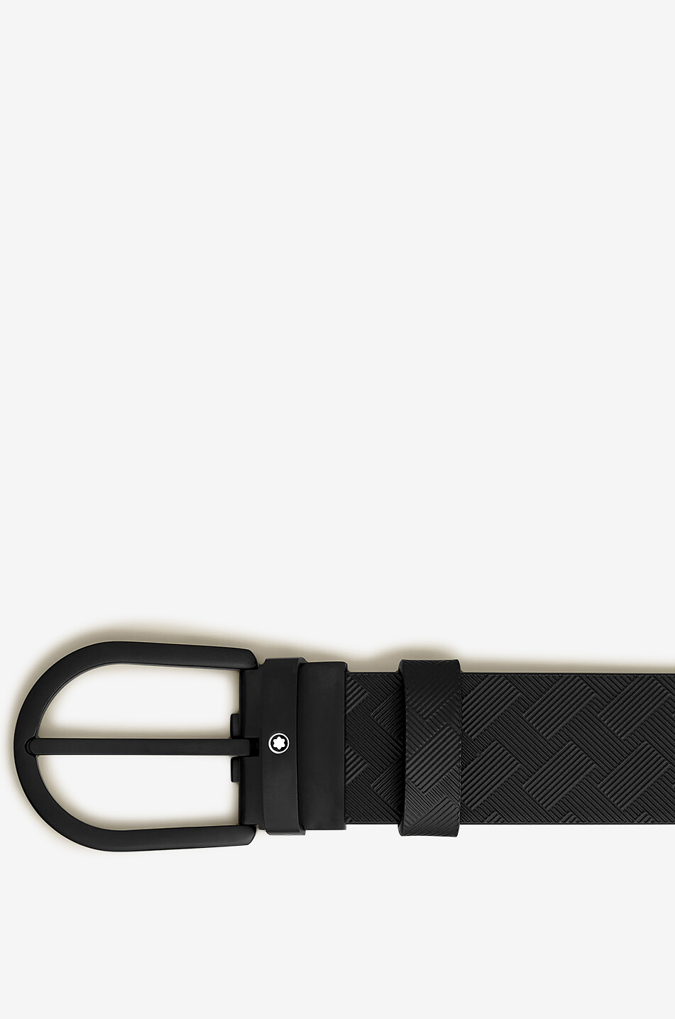 MONTBLANC Extreme 3.0 - Black textured leather belt - 35 mm Men BLACK 2
