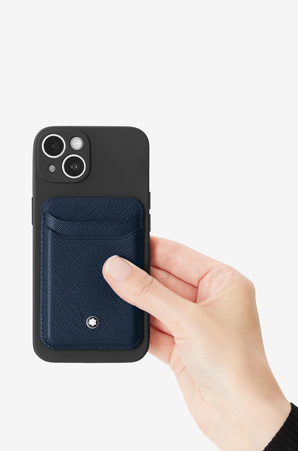 MONTBLANC Porte-cartes en cuir saffiano pour iPhone Sartorial 2CC Homme BLEU 3
