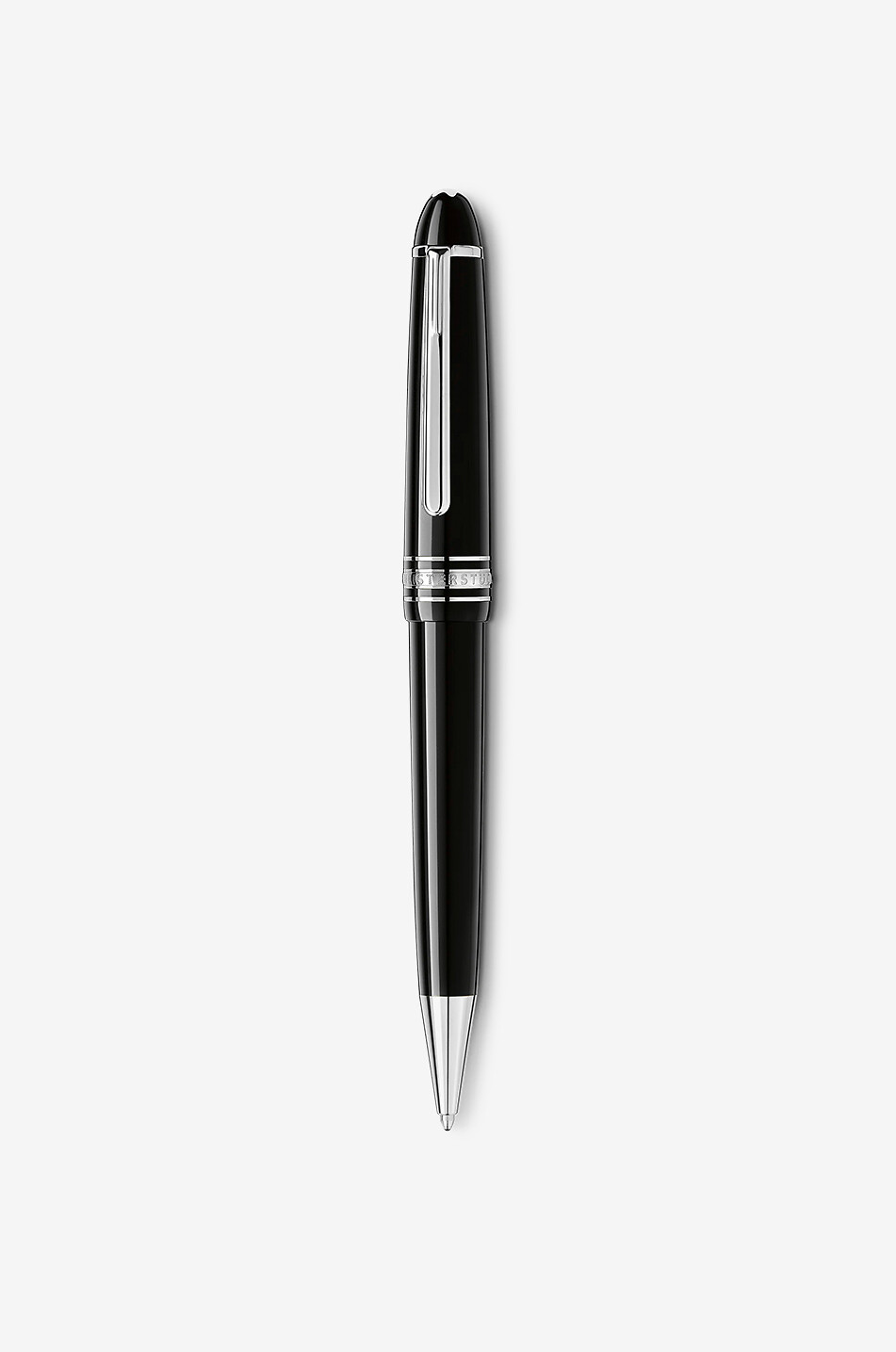MONTBLANC Kugelschreiber Meisterstück Midsize Platinum Haus SCHWARZ 1