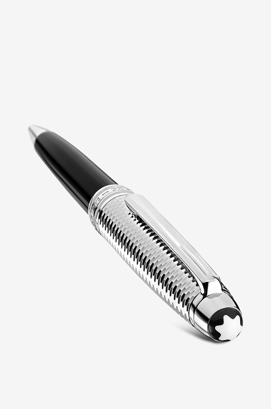 MONTBLANC Kugelschreiber Meisterstück Doué Geometry Classic Platinum Haus SCHWARZ 3