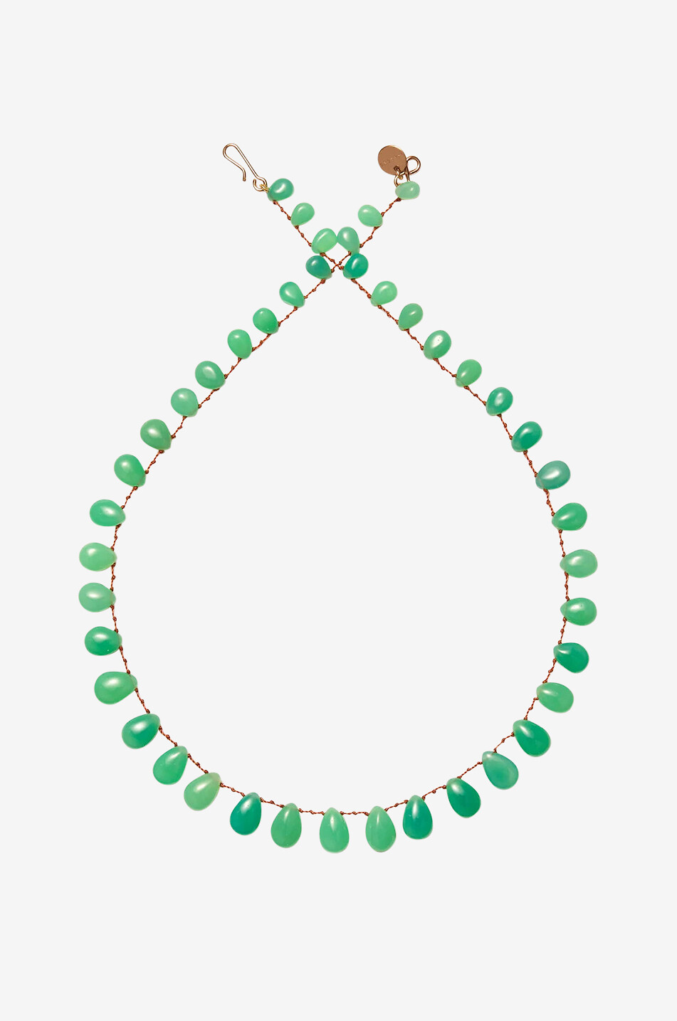 IVARENE Evergreen chrysoprase cord necklace Women GREEN 1