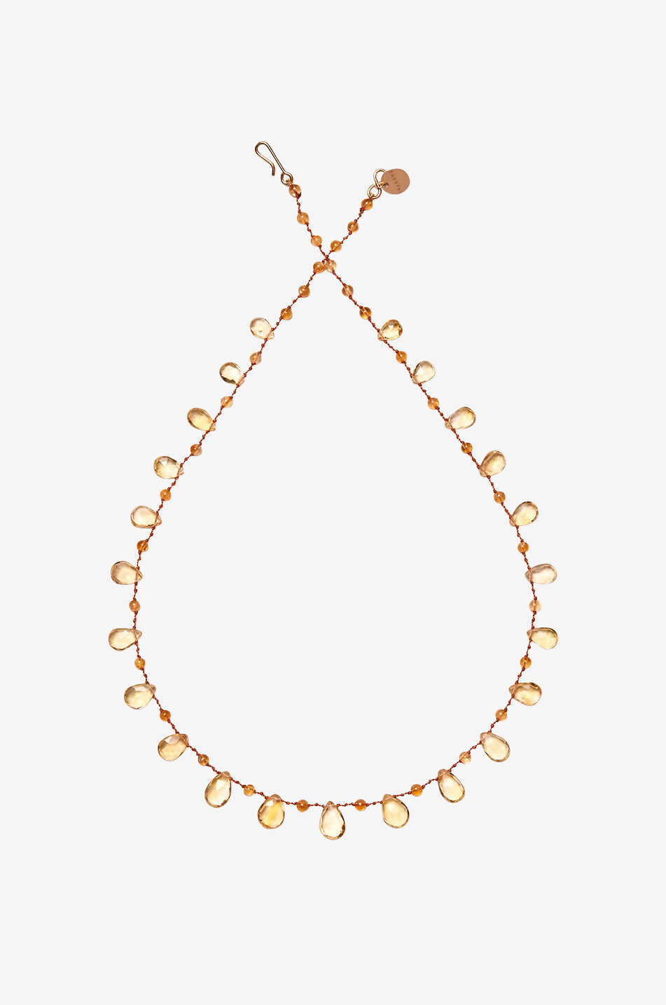 Collier sur cordon orné de citrine Mill