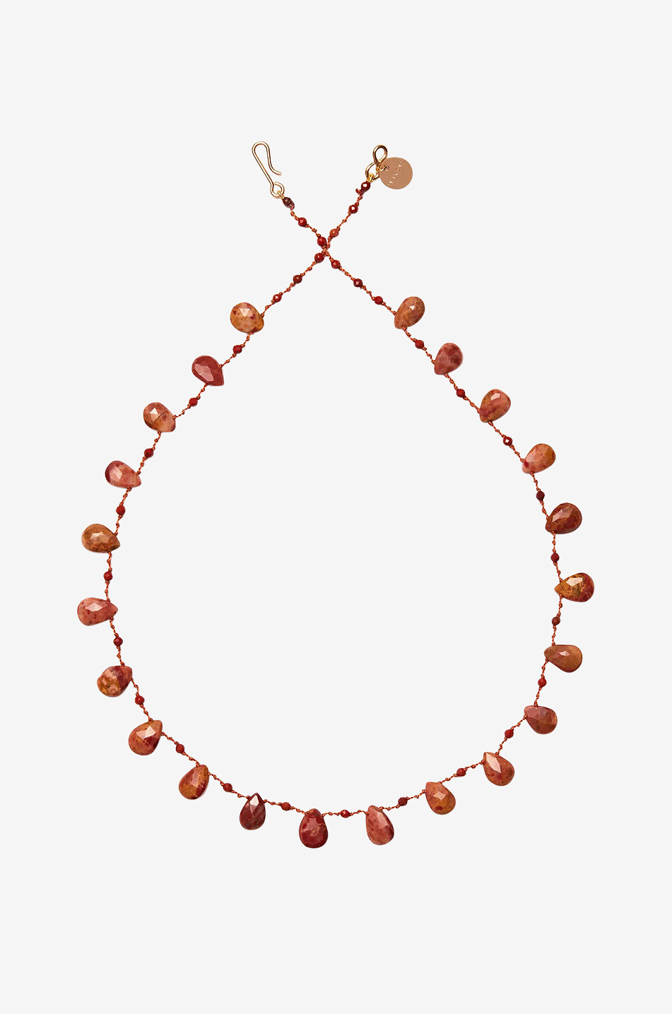 IVARENE Collier sur cordon orné de jaspe Harper Femme ROUGE 1