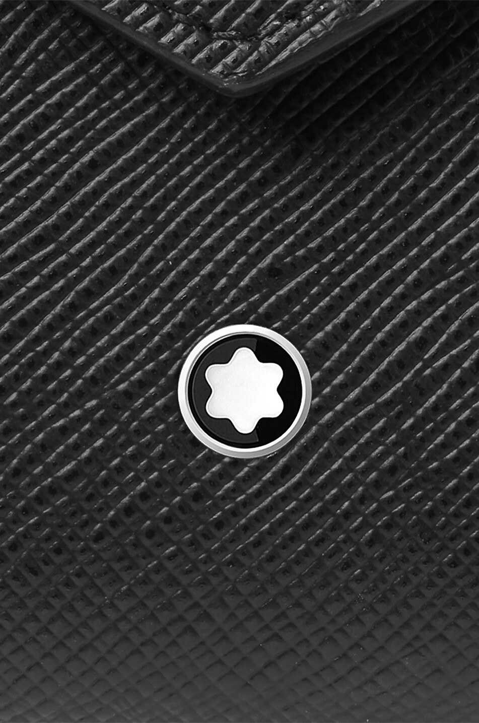 Portefeuille enveloppe en cuir saffiano Sartorial Trio 6cc
