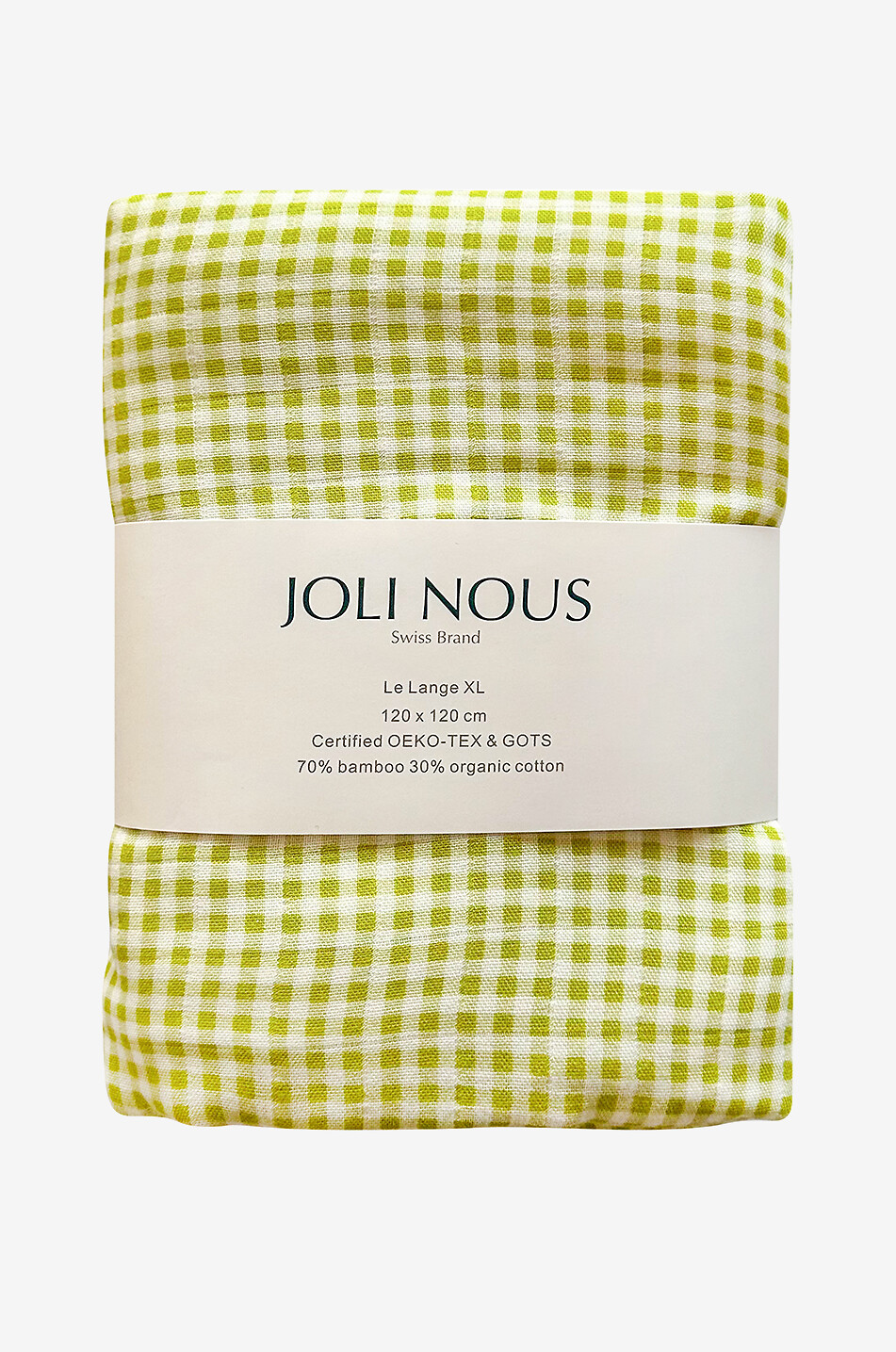 JOLI NOUS Babytuch Le Lange XL Vichy Baby GRÜN 1
