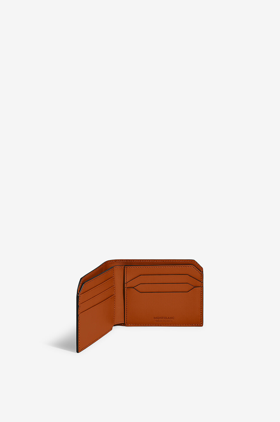 MONTBLANC Portefeuille en cuir lisse Soft 6cc Rust Homme ROUGE FONCÉ 3