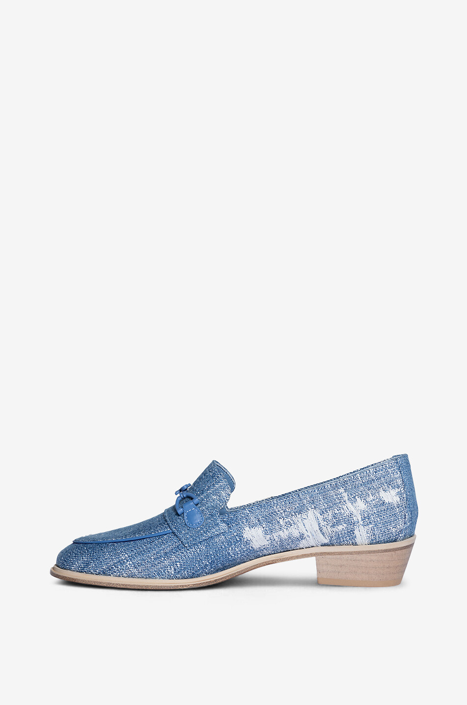 Chaussures Plates Santoni T.38 - Cuir Gris Et Blanc, Semelle épaisse, Neuves Avec Emballage