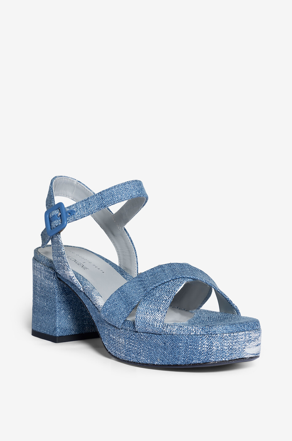 ROBERTO FESTA X BONGÉNIE Sandalen mit Blockabsatz Tella 70 Damen BLAU 1