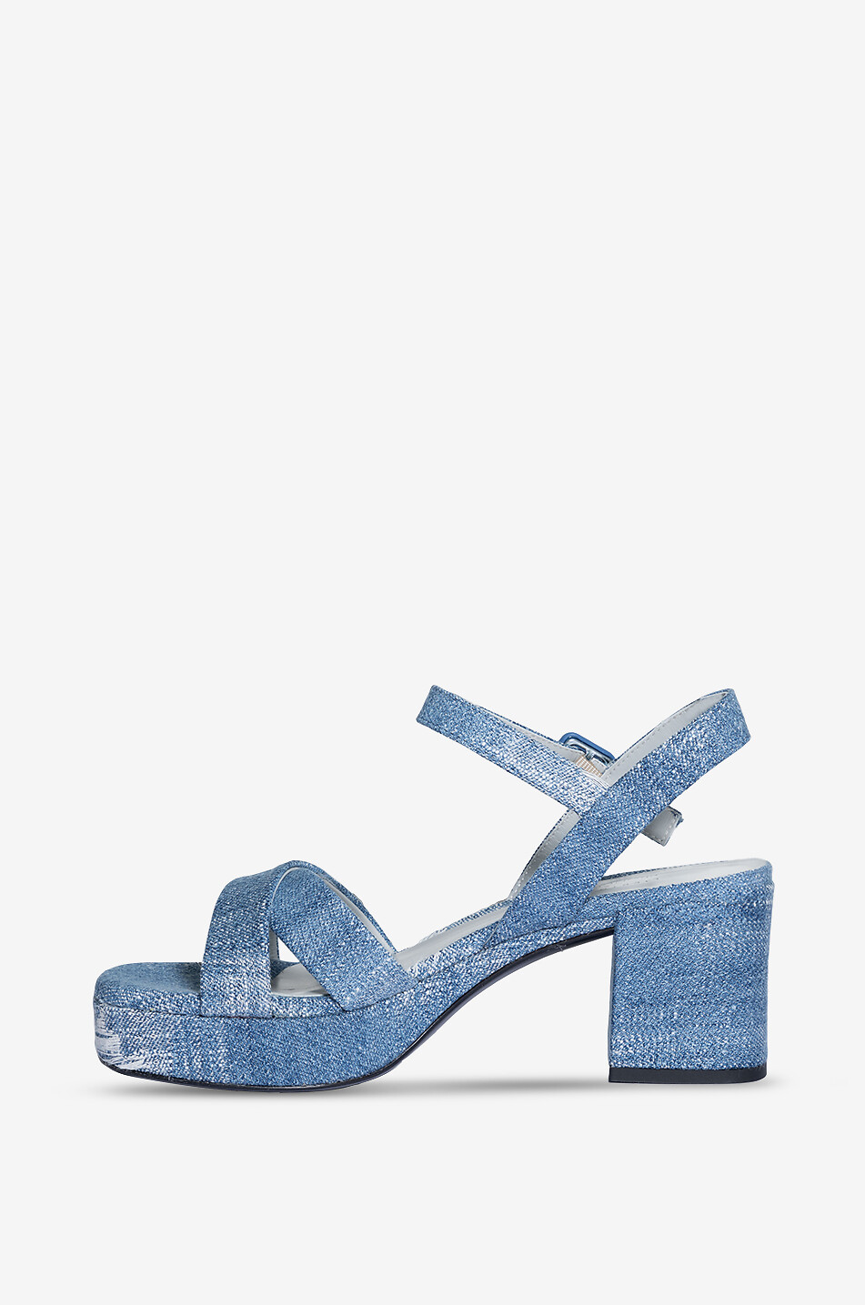 ROBERTO FESTA X BONGÉNIE Sandalen mit Blockabsatz Tella 70 Damen BLAU 3