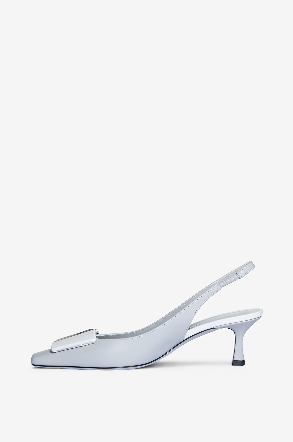 ROBERTO FESTA X BONGÉNIE Arienne 60 nappa leather slingback pumps Women GREY 3