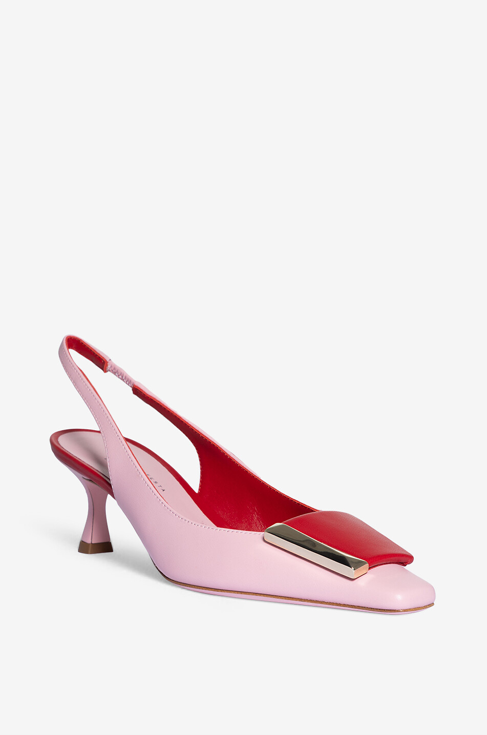 ROBERTO FESTA X BONGÉNIE Arienne 60 nappa leather slingback pumps Women LIGHT PINK 1