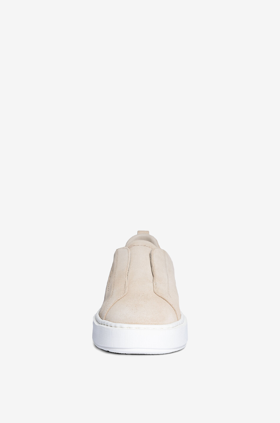 SANTONI Niedrige Slip-On-Sneakers aus Wildleder Damen BEIGE 2