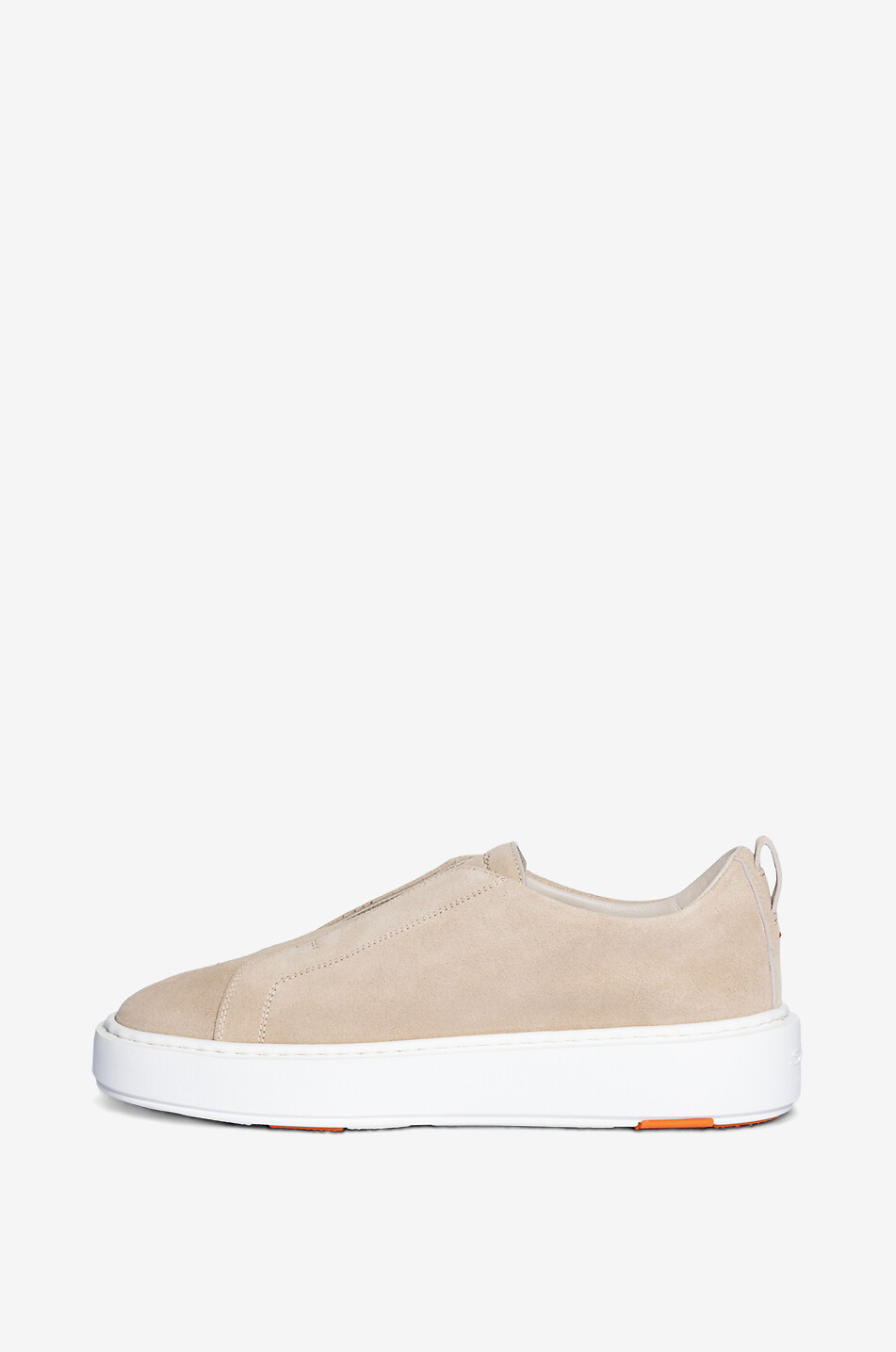 SANTONI Niedrige Slip-On-Sneakers aus Wildleder Damen BEIGE 3