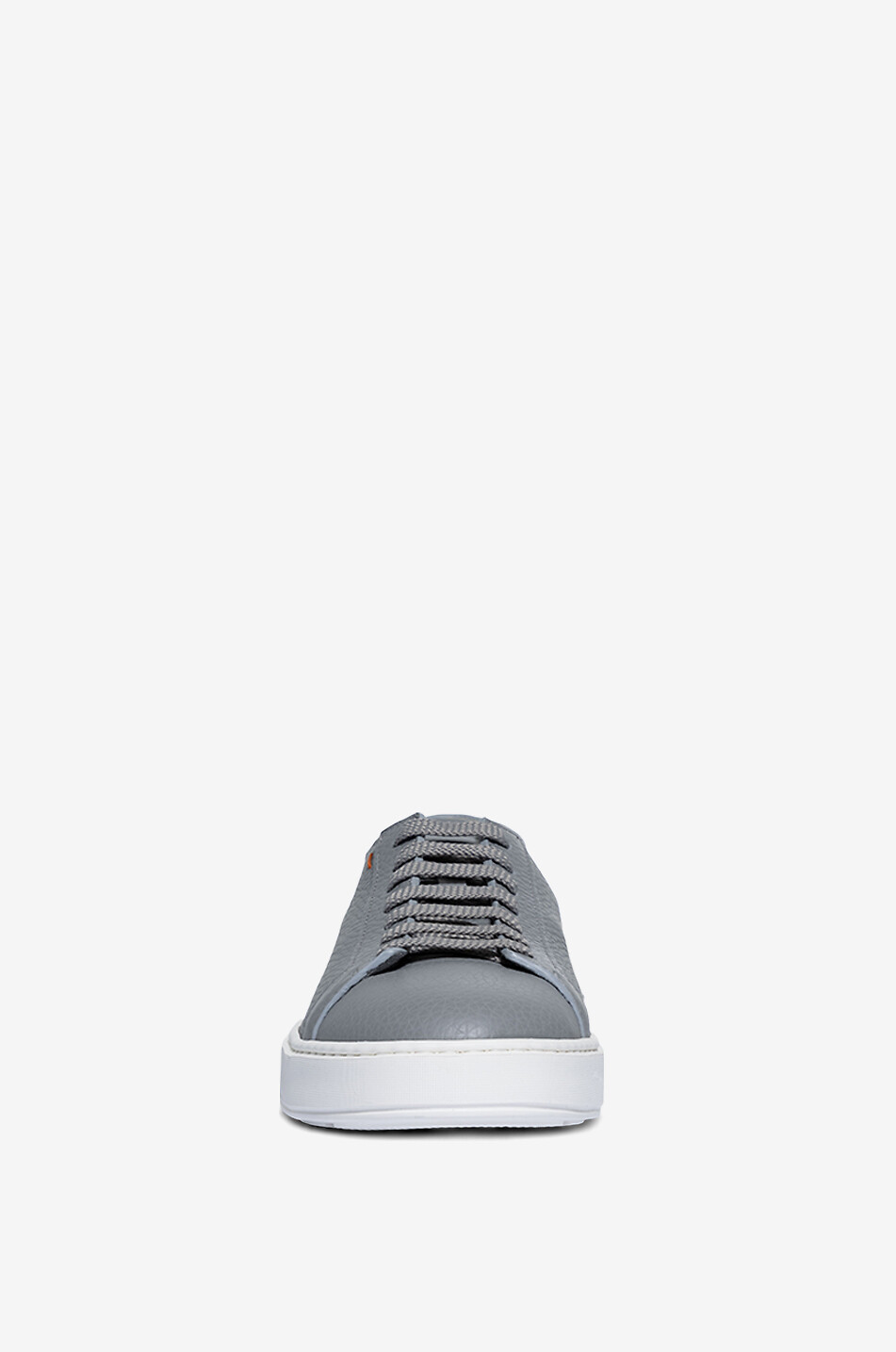 Niedrige Schnürsneakers aus Glattleder