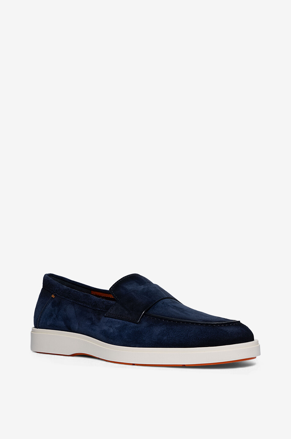 Suede loafers - SANTONI - DARK BLUE - Bongénie