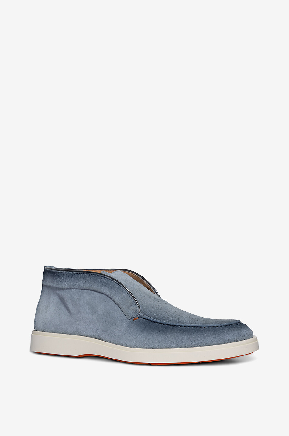 SANTONI Stiefeletten aus Wildleder Desert Boot Herren HELLBLAU 1