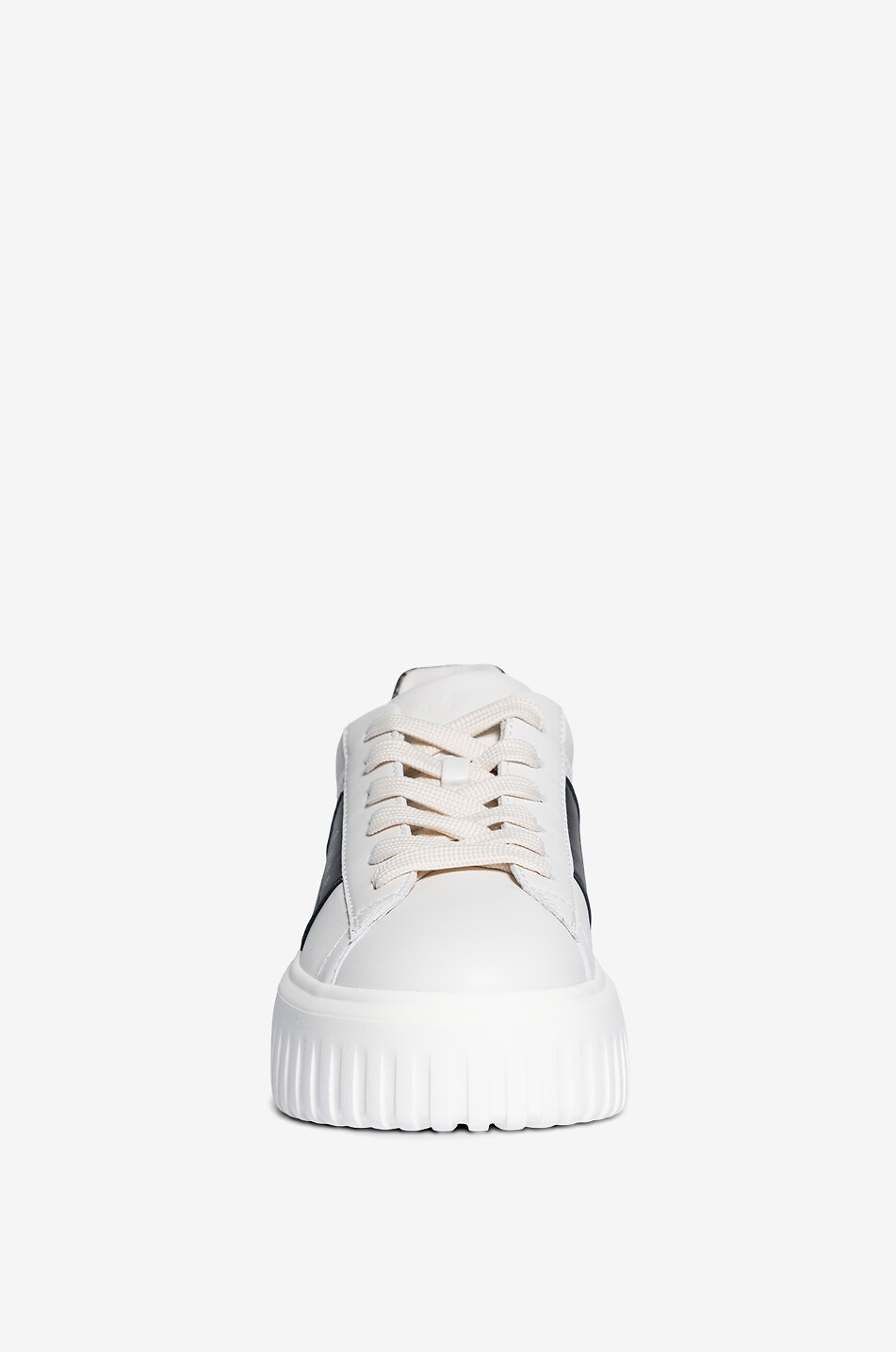 HOGAN Baskets à plateau en cuir nappa détail effet python Hogan H-Stripes Femme NOIR 2