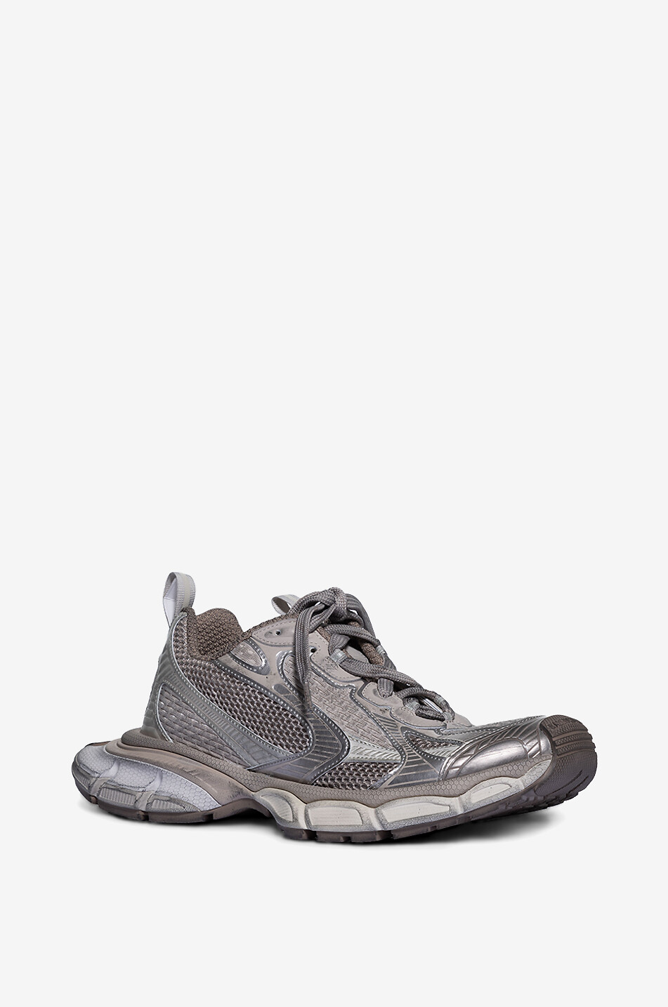 Niedrige Mesh-Sneakers im Used-Look 3XL