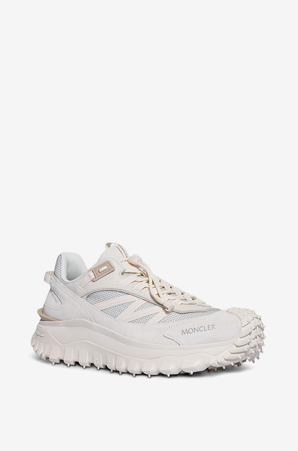 MONCLER Trailgrip low-top checked fabric and suede sneakers Men BEIGE 1