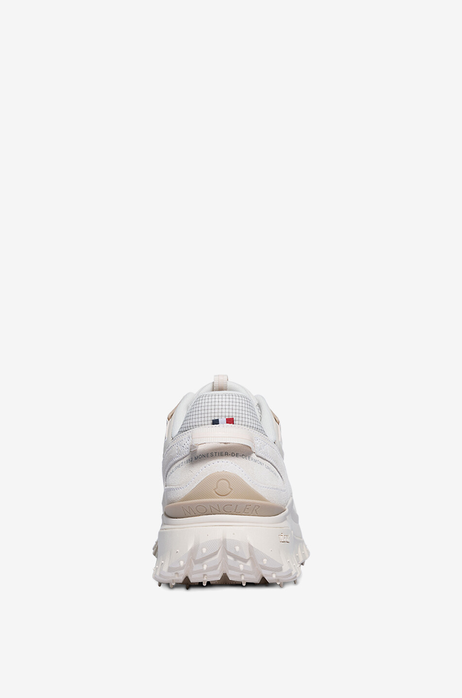 MONCLER Trailgrip low-top checked fabric and suede sneakers Men BEIGE 4