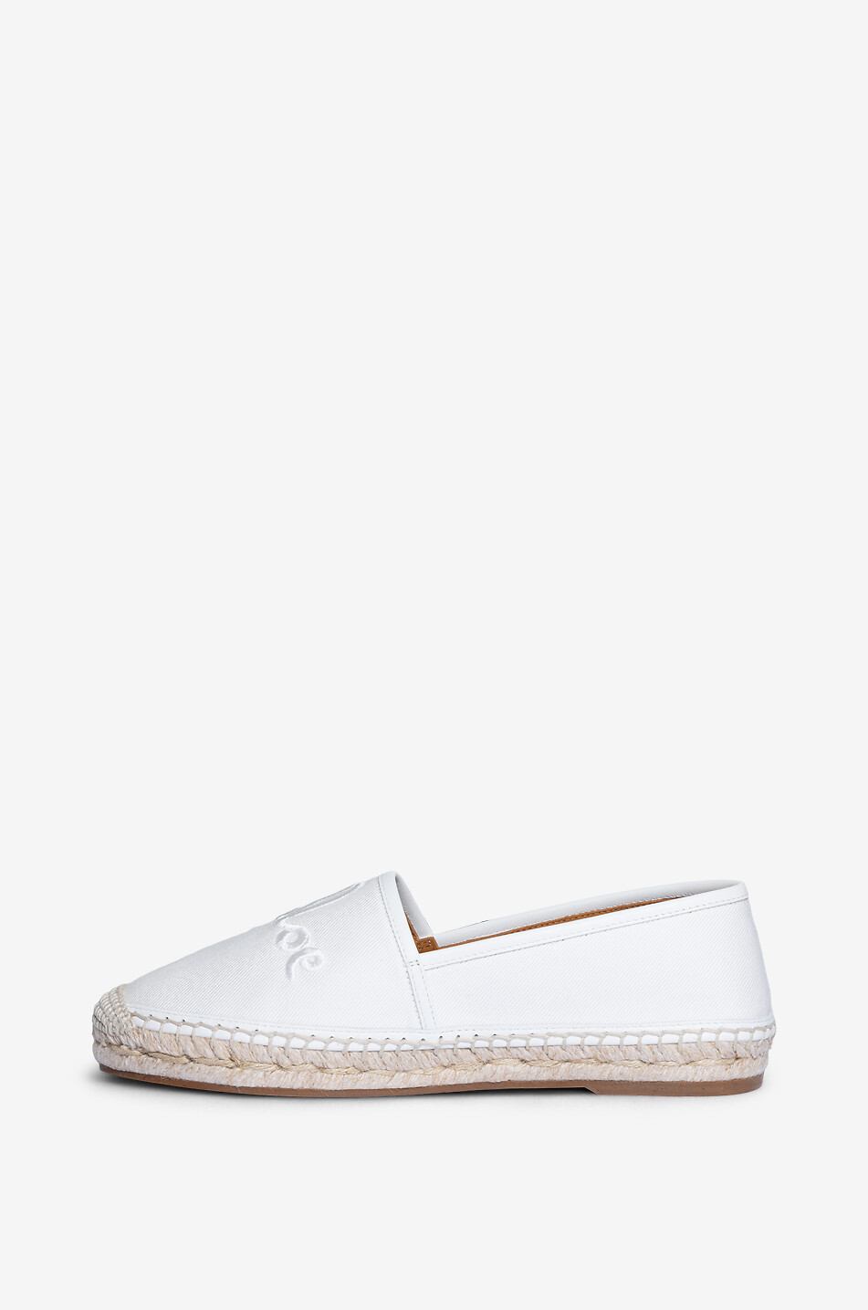 CHLOE Espadrilles plates en cuir nappa Isla 20 Femme BLANC 3