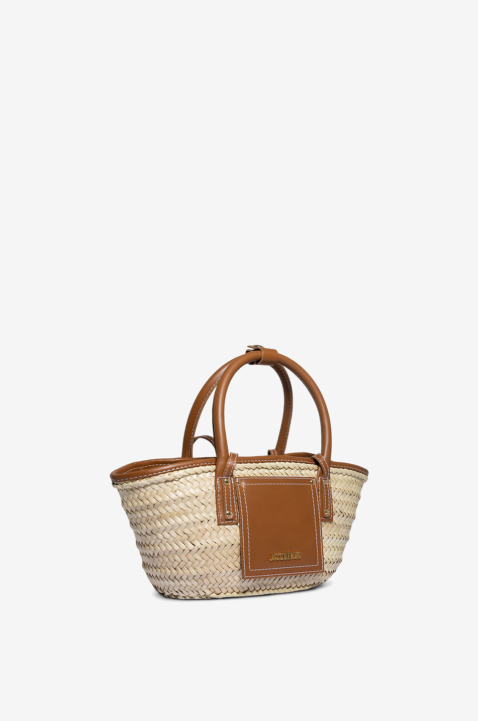 JACQUEMUS Sac cabas en raphia Le petit panier Soli Femme MARRON CLAIR 2