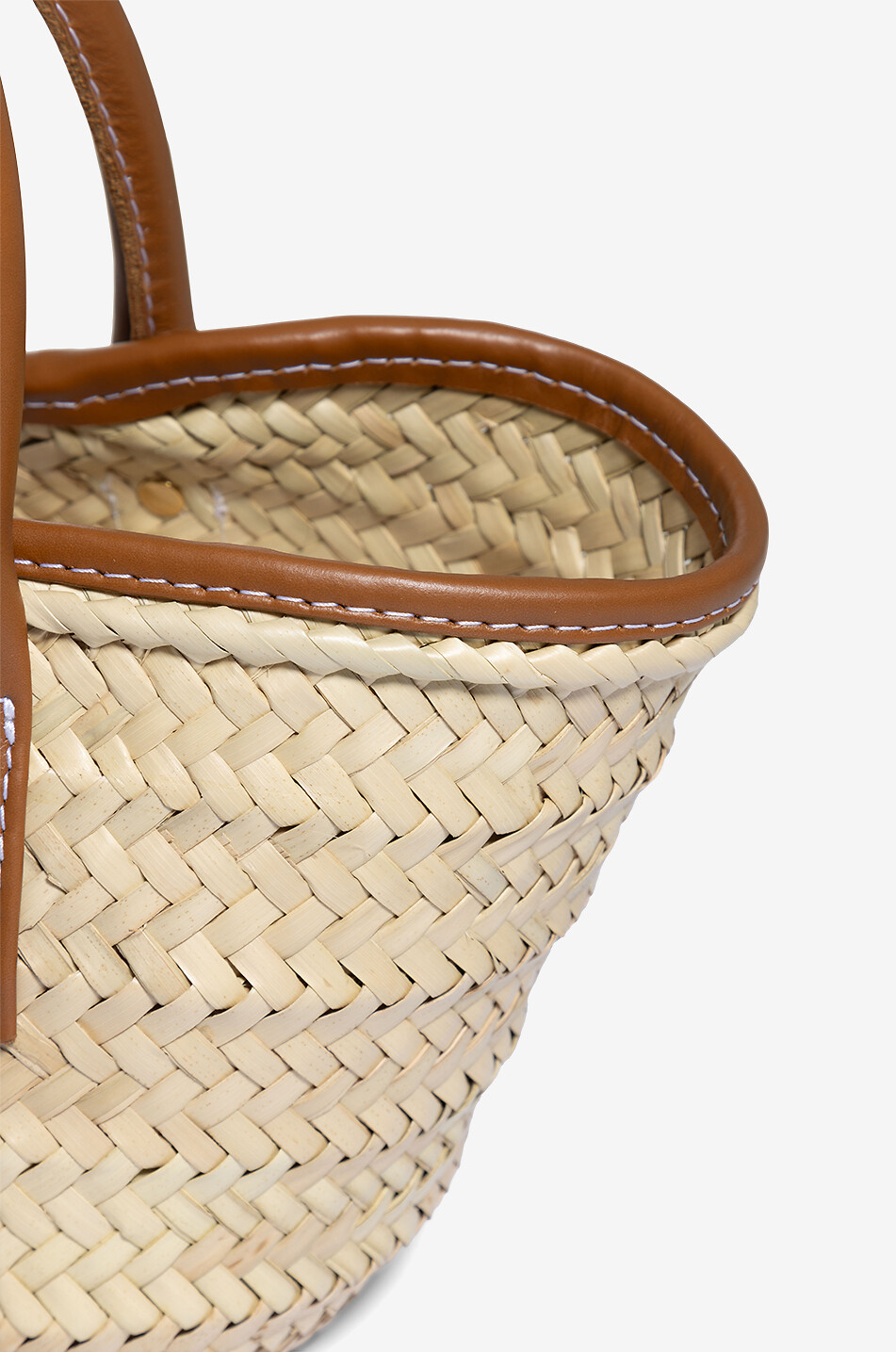 JACQUEMUS Sac cabas en raphia Le petit panier Soli Femme MARRON CLAIR 6