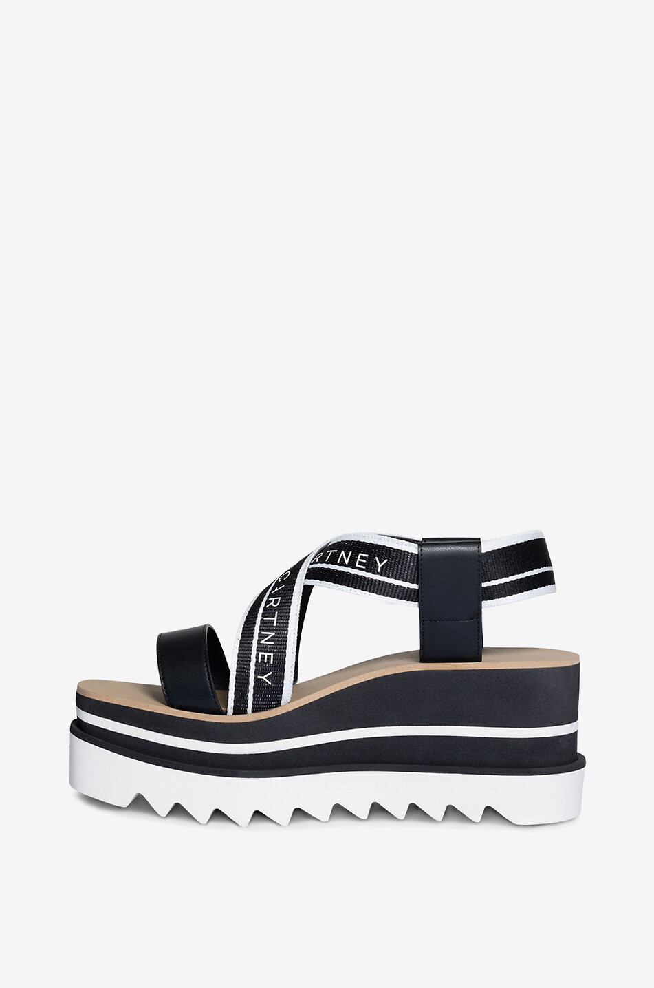 STELLA McCARTNEY Keilsandalen aus Stoff und Kunstleder Sneakelyse 30 Damen SCHWARZ 3