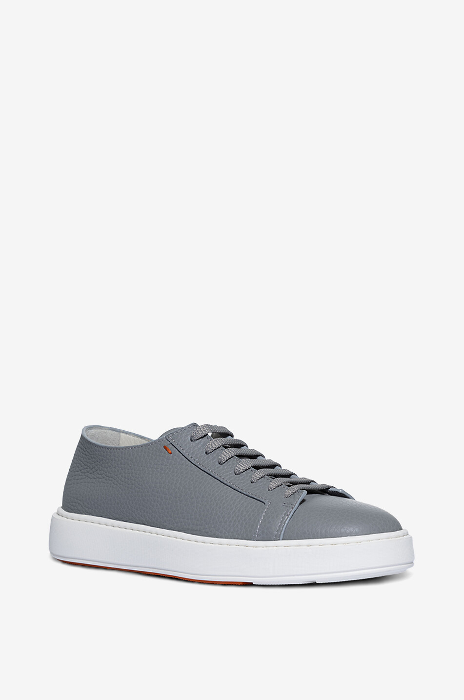 Niedrige Schnürsneakers aus Glattleder