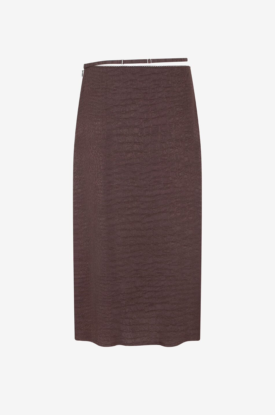 JACQUEMUS Jupe midi en jacquard croco La jupe Notte Femme MARRON 2