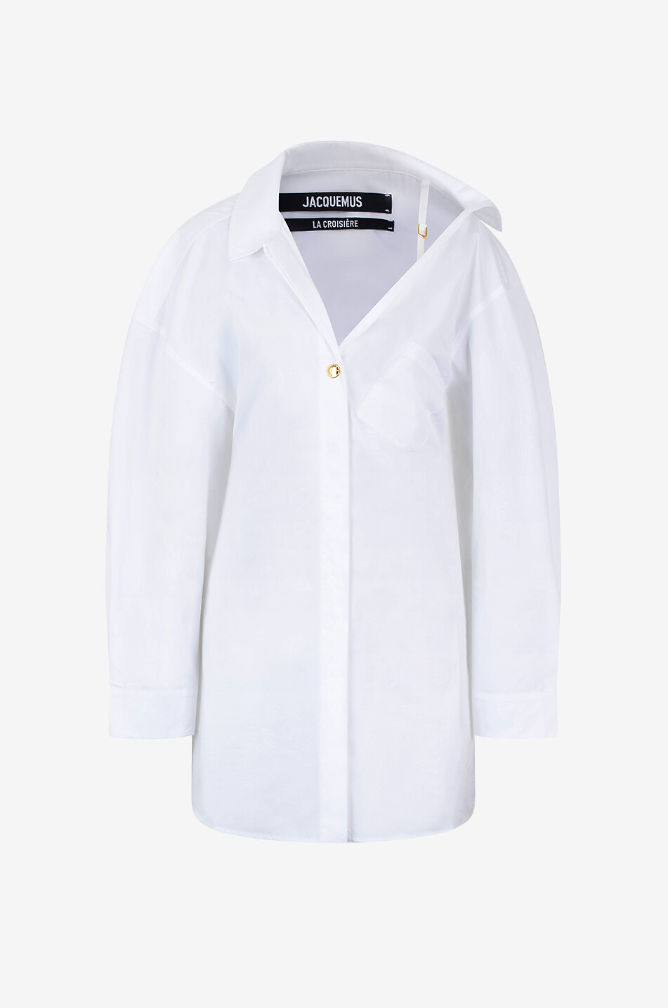 JACQUEMUS Minikleid aus Popeline La mini robe chemise Damen WEISS 1